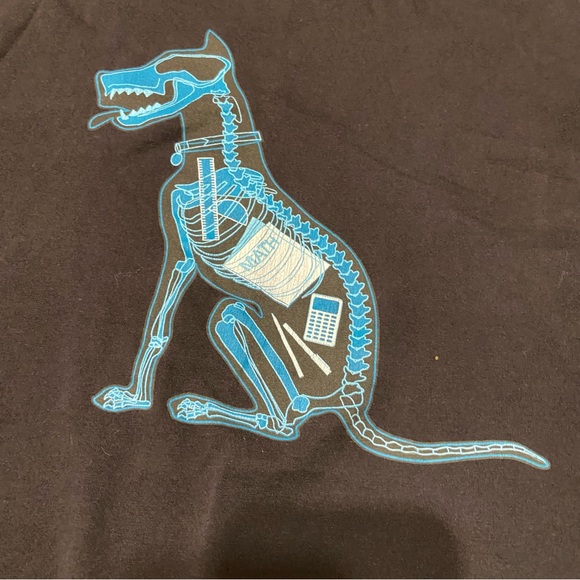 (3/$25) Black Threadless “Homework Evidence” T-Shirt - Picture 2 of 5